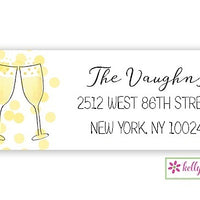 Champagne Toast - New Year Holiday - Address Labels