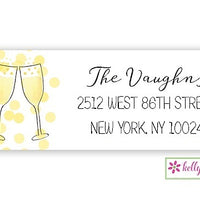 Champagne Toast - New Year Holiday - Address Labels