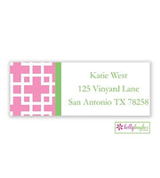 Pink Squared Modern Address Labels
