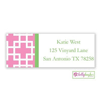 Pink Squared Modern Address Labels