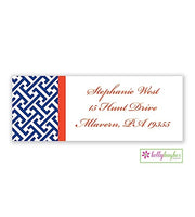 Greek Key Modern Address Labels
