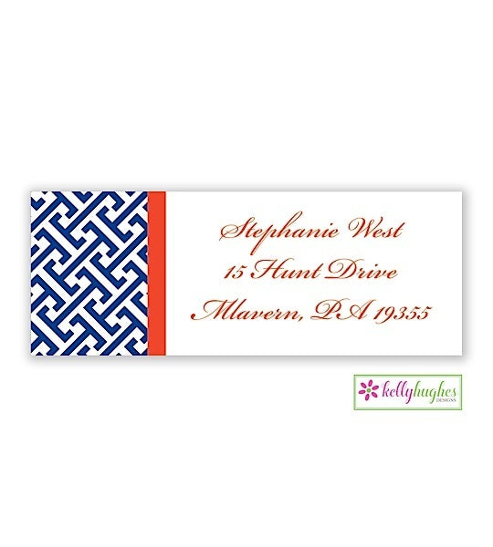 Greek Key Modern Address Labels