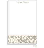 Personalized Greek Key Modern Notepad
