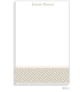 Personalized Greek Key Modern Notepad