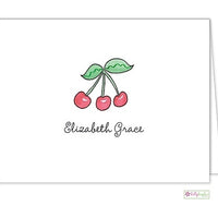 Rosy Red Cherries Classic Folded Notes