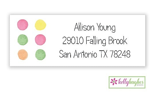 Sherbet Dots Classic Address Labels