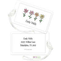 Personalized Row of Dasies Classic Luggage Tags