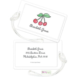 Personalized Rosy Red Cherries Classic Luggage Tags