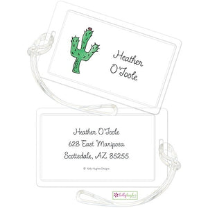 Personalized Blooming Cactus Classic Luggage Tags