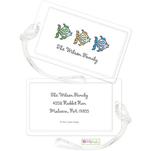 Personalized All The Fish Classic Luggage Tags