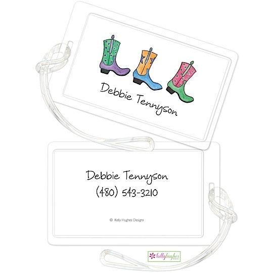 Personalized Rhinestone Cowgirl Classic Luggage Tags