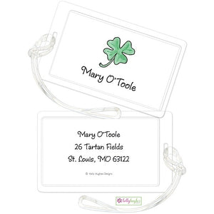 Personalized Lucky Clover Classic Luggage Tags