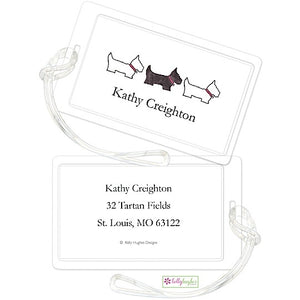 Personalized Preppy Pups Classic Luggage Tags