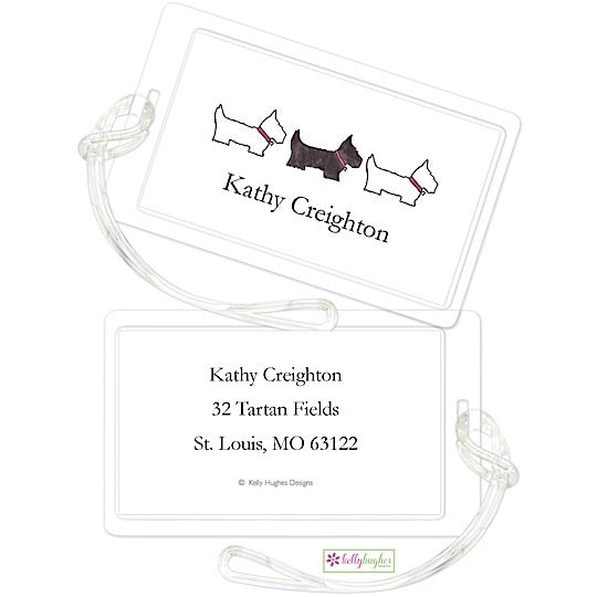 Personalized Preppy Pups Classic Luggage Tags