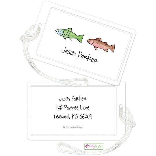 Personalized Gone Fishing Classic Luggage Tags