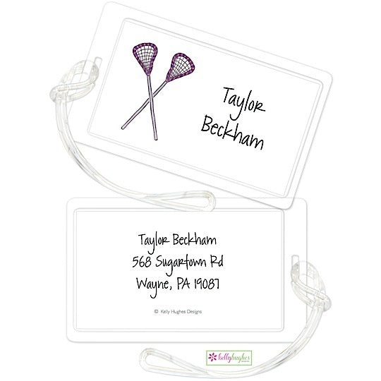 Personalized Lacrosse Classic Luggage Tags