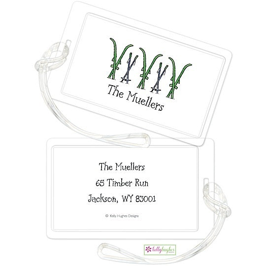 Personalized Hit The Slopes Classic Luggage Tags