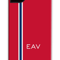 Vertical Stripe Red & Navy Phone Case