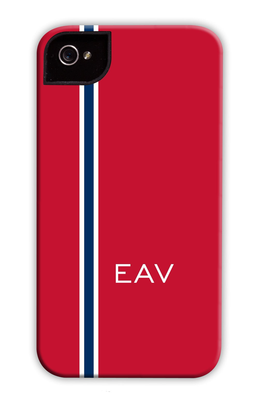 Vertical Stripe Red & Navy Phone Case