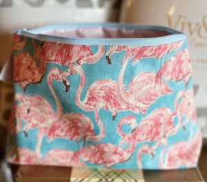 Large Flamingo Cosmetic Bag