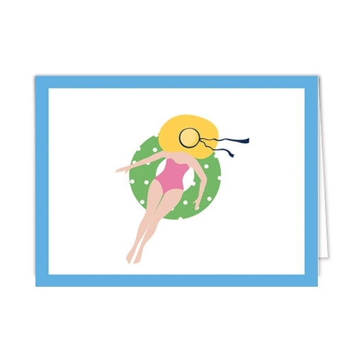 Bathing Beauty Folded Notecards