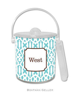 Cameron Monogrammed Lucite Ice Bucket