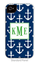 Bold Blue Anchor Repeat Phone Case
