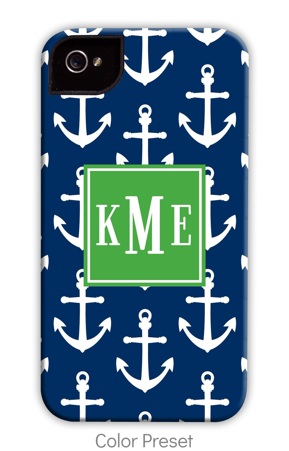 Bold Blue Anchor Repeat Phone Case