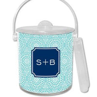 Bursts Monogrammed Lucite Ice Bucket