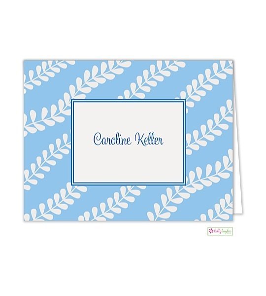 Blue Vines Modern Folded Notes