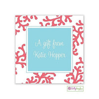 Coral Stripe Modern Enclosure Card