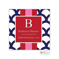 Navy Shells w/ Stripe Modern Enclosure Card