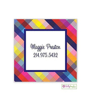Gingham Modern Gift Sticker
