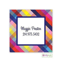 Gingham Modern Gift Sticker