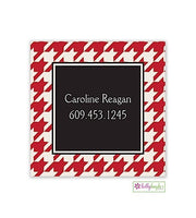 Red Houndstooth Modern Gift Sticker
