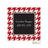 Red Houndstooth Modern Gift Sticker