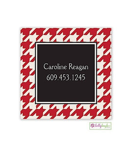 Red Houndstooth Modern Gift Sticker