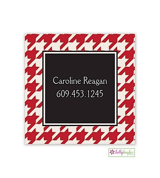Red Houndstooth Modern Gift Sticker