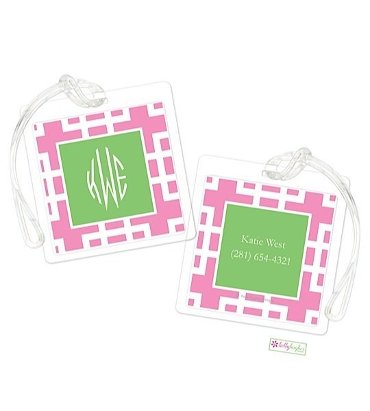 Personalized Squared Modern Bag Tags