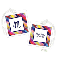 Personalized Gingham Modern Bag Tags