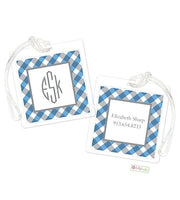 Personalized Gingham Modern Bag Tags
