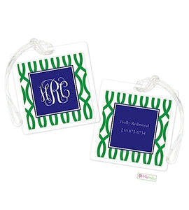 Personalized Garden Gate Modern Bag Tags