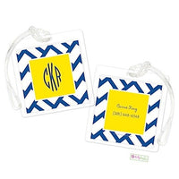 Personalized Basketweave Modern Bag Tags