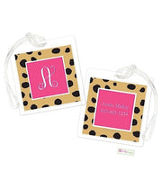 Personalized Cheetah Modern Bag Tags
