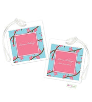 Personalized Pink Cherry Blossom Modern Bag Tags
