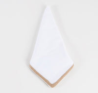 Jute Trim Monogrammed Napkins/set of 4
