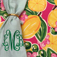 Monogrammed Seersucker Napkin