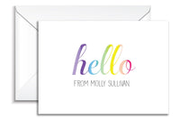 Rainbow Hello Classic Folded Notes
