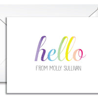 Rainbow Hello Classic Folded Notes