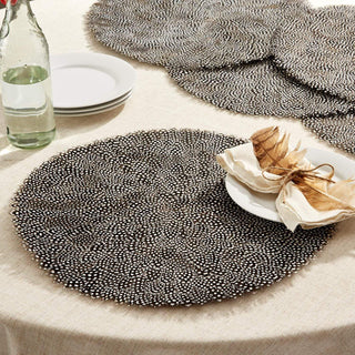 Guinea Feather Round Placemat